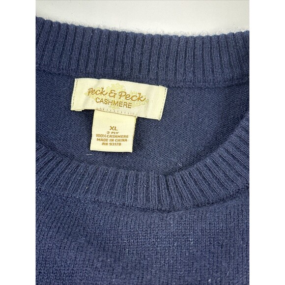 Peck And Peck Cashmere Sweater Wrap Ribbed Long Sleeve Clasp Round Womens XL - Picture 10 of 12